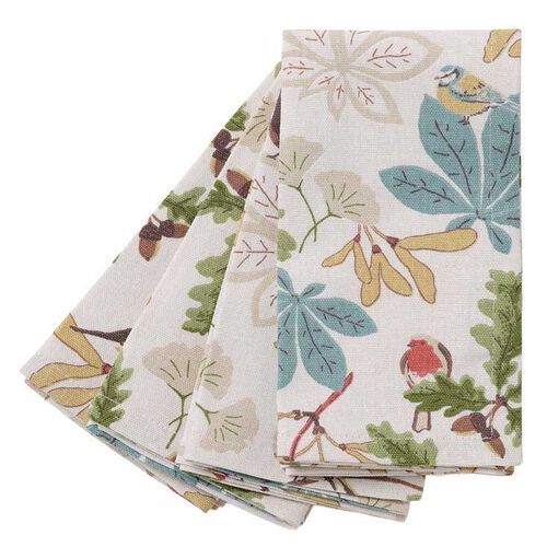 Sophie Allport Napkins - Set Of 4 - Orchard Birds